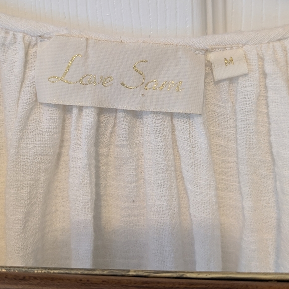 Love Sam Vintage Embroidery Peasant Top Medium - Picture 8 of 10
